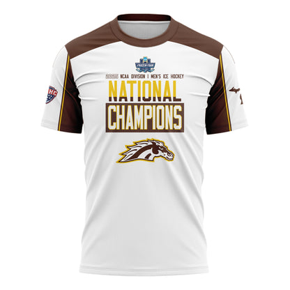 Western Michigan University Broncos Special New National Mens Hockey Champions T-Shirt