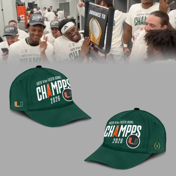 Miami Hurricanes College Football Playoff 2025 Fiesta Bowl Champions Combo T-Shirt - Green