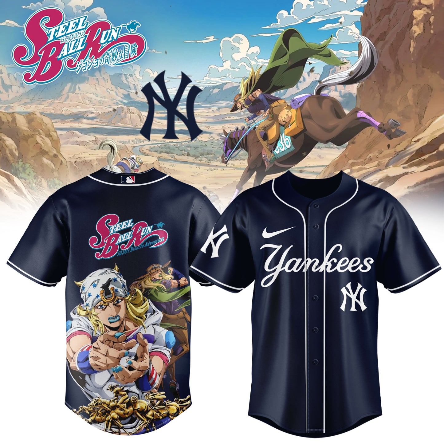 MLB ALL TEAMS x Steel Ball Run Limited Jersey | QZ14
