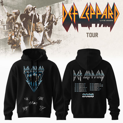 Def Leppard Live 2026 Limited Edition Signature Hoodie - Limited Edition Tour Merch