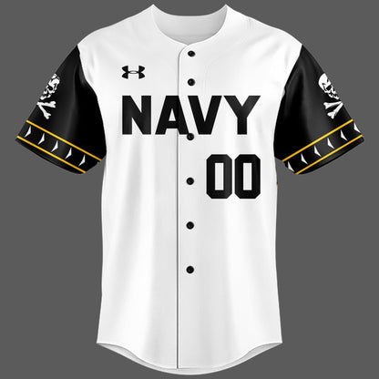 Special 2025 Jolly Rogers Navy Midshipmen Baseball Jersey Custom