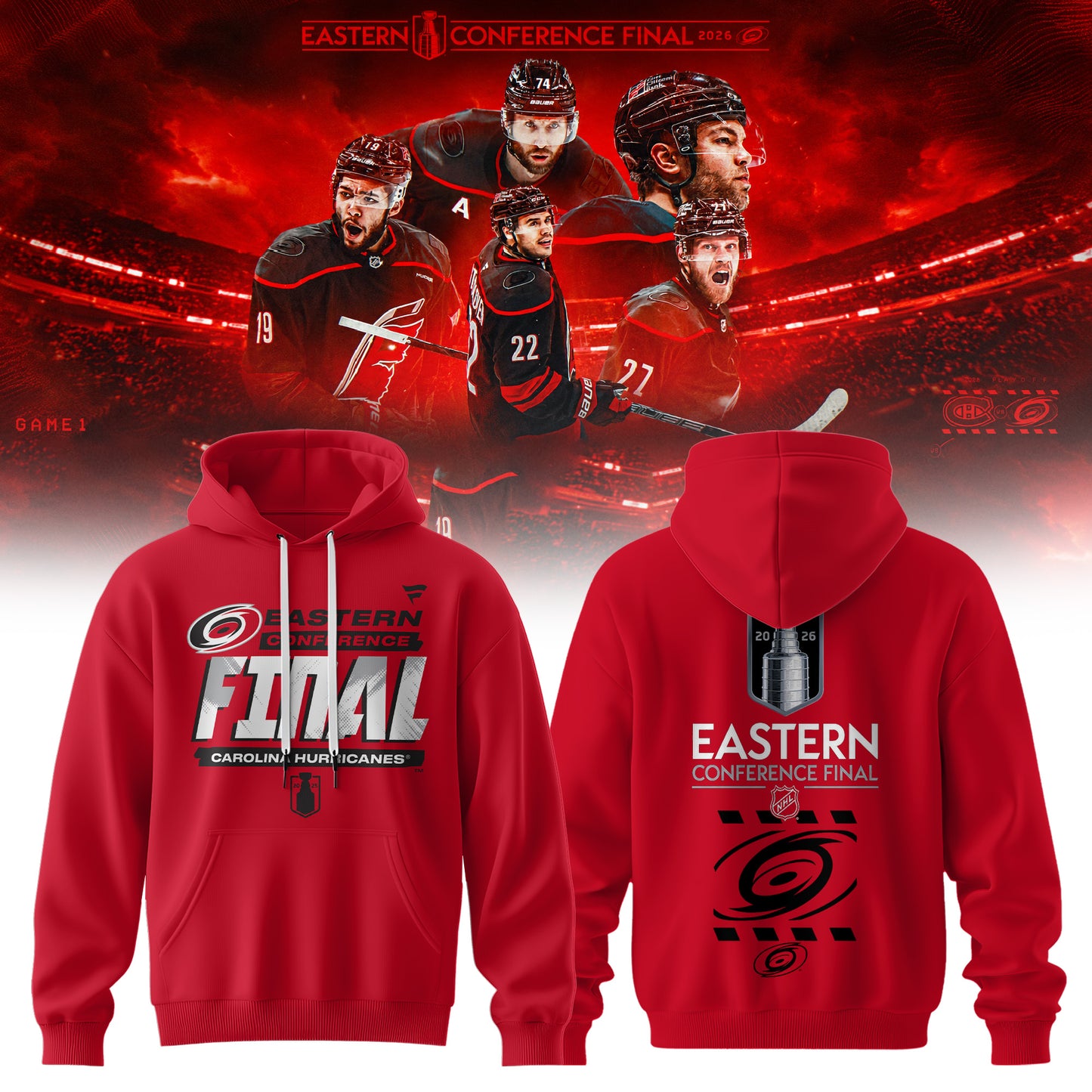 Eastern Conference Final 2026 Celebration Hoodie - Carolina Hurricanes Fan Collection