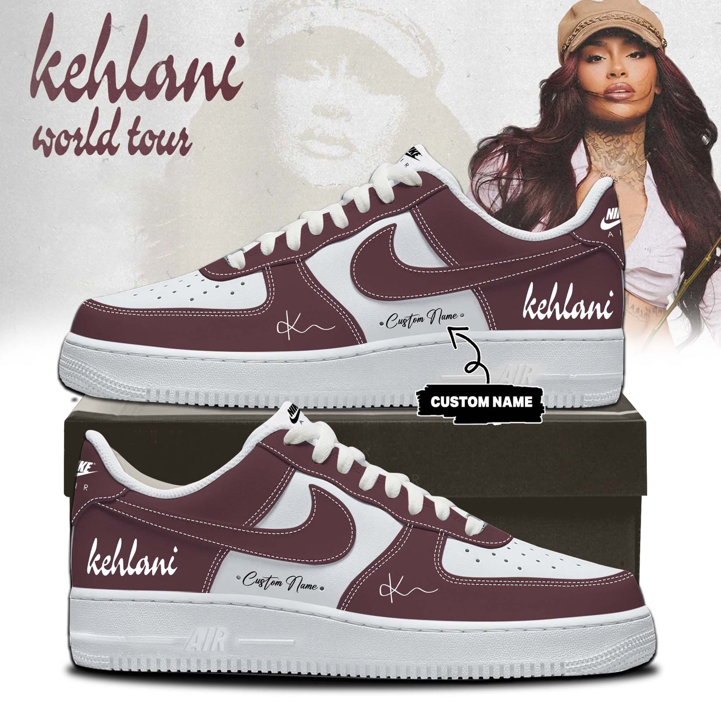 Kehlani World Tour 2026 Limited Edition Signature AF1 Shoes 4 | FJ40
