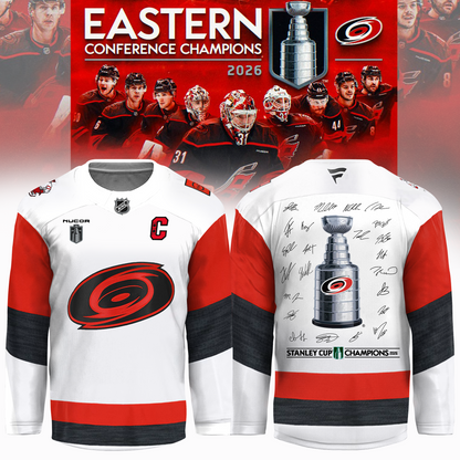 Carolina Hurricanes 2026 Stanley Cup Champions Hockey Jersey | AY98