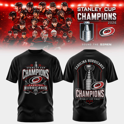 Carolina Hurricanes 2026 Stanley Cup Champions T-Shirt | UD32