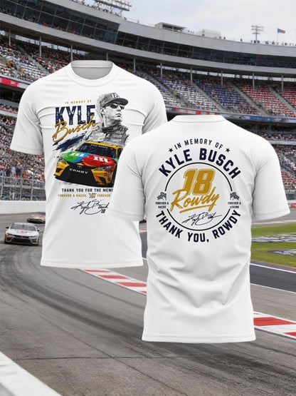 Kyle Busch "Rowdy Forever" Limited Edition - Men's Racing Legend Memorial Tshirt | VG85