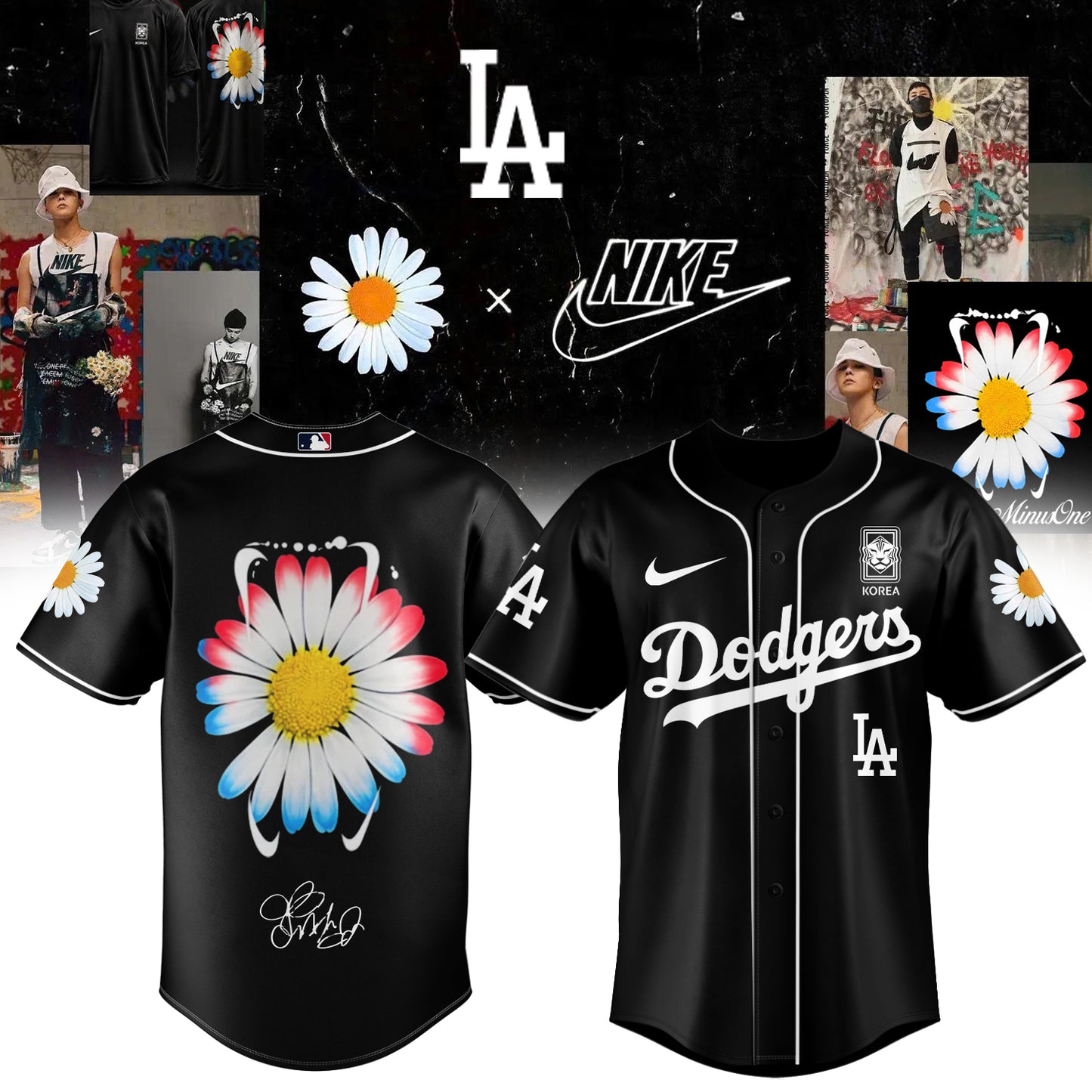 G-Dragon PEACEMINUSONE x MLB Baseball Jersey
