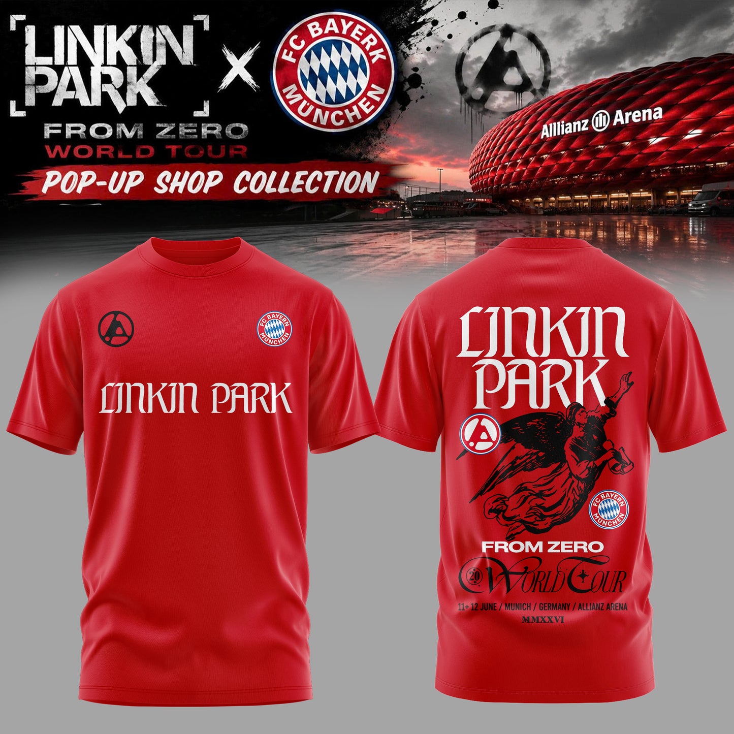 Linkin Park x FC Bayern München From Zero World Tour Limited T-Shirt | SQ36