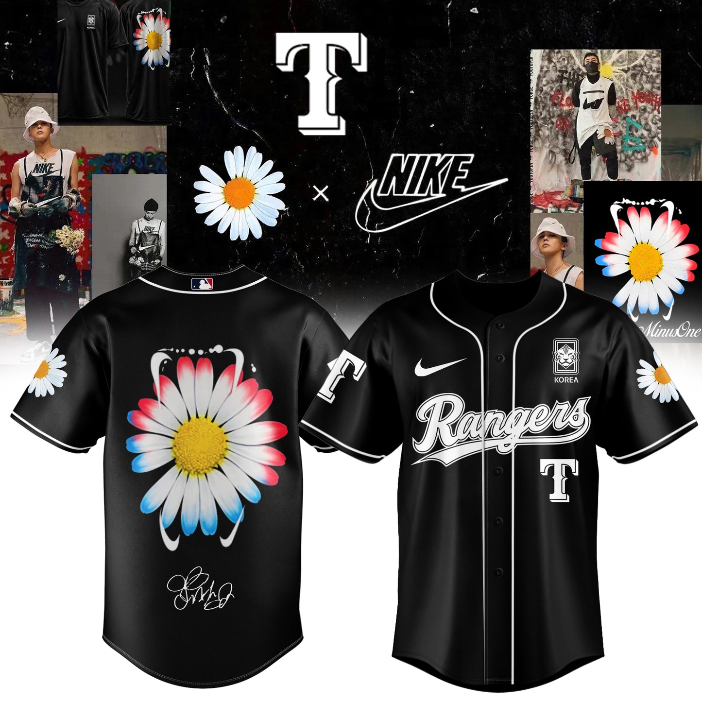 G-Dragon PEACEMINUSONE x MLB Baseball Jersey