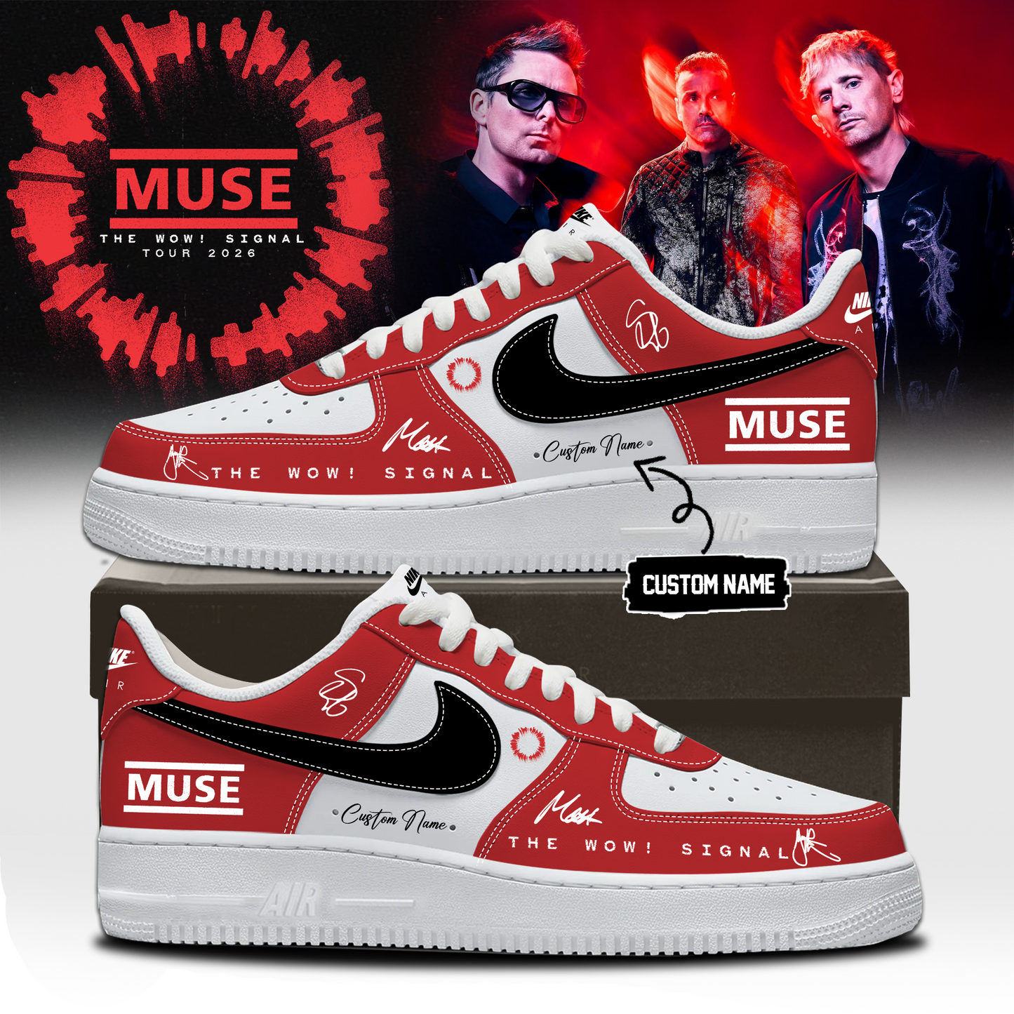 Muse The Wow! Signal Tour 2026 Limited Edition Signature Shoes 2 - Fan Footwear