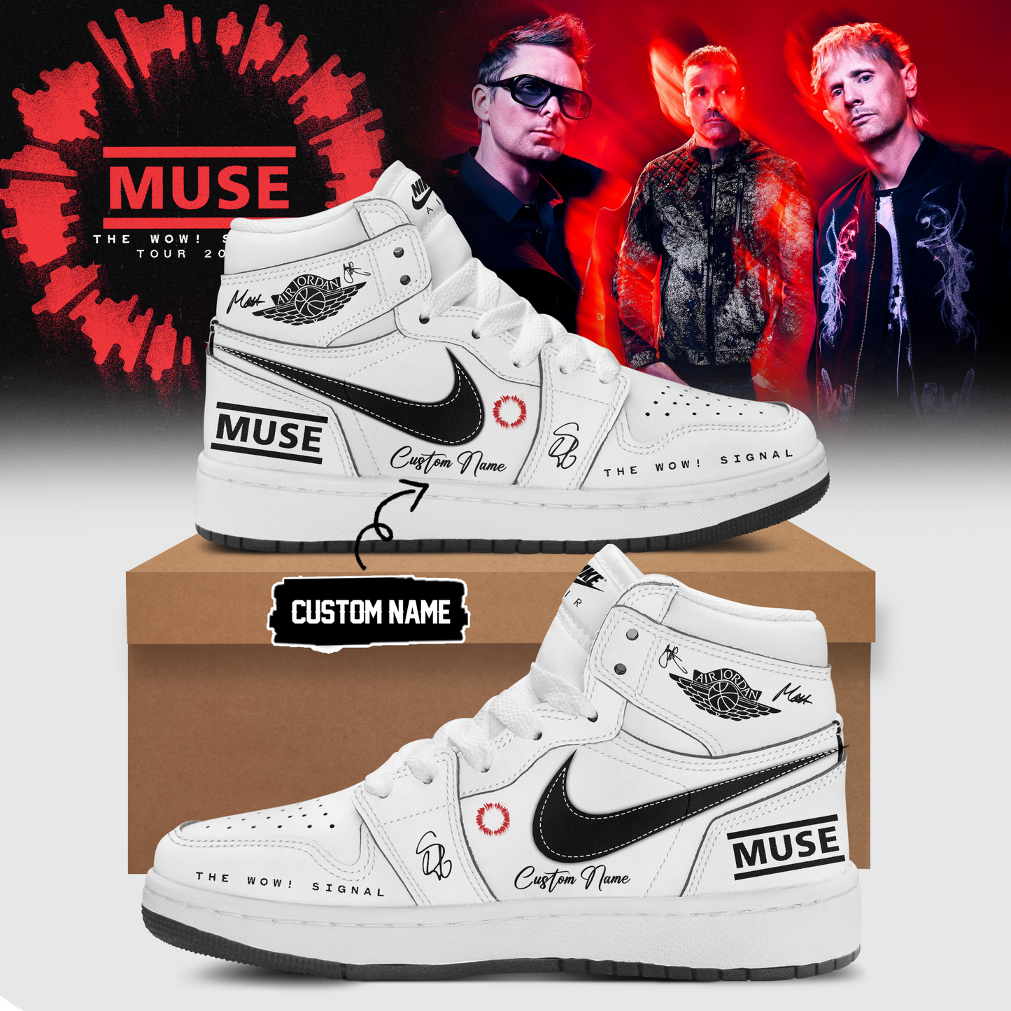 Muse The Wow! Signal Tour 2026 Limited Edition Signature Shoes 9 - Limited Edition Tour Collection