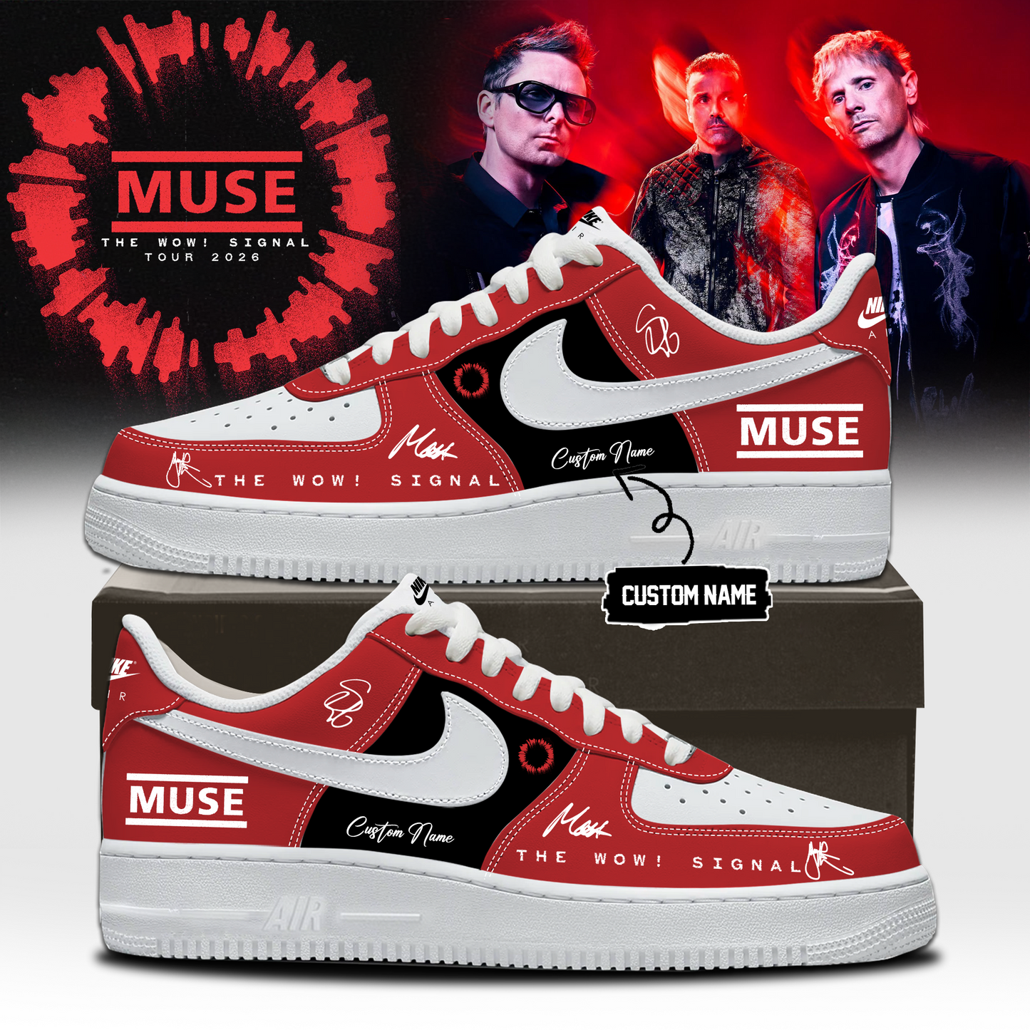 Muse The Wow! Signal Tour 2026 Limited Edition Signature Shoes 4 - Tour Sneakers