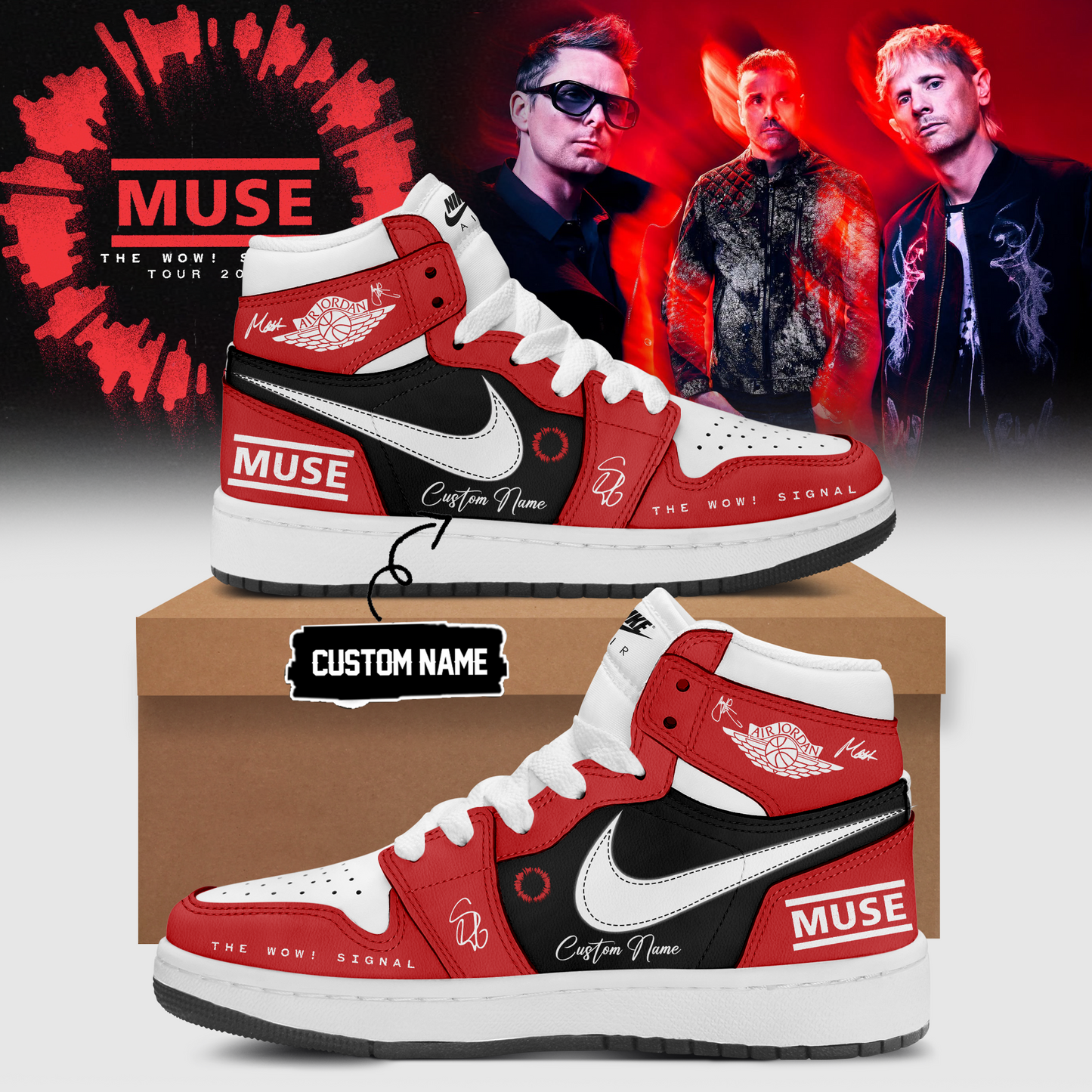 Muse The Wow! Signal Tour 2026 Limited Edition Signature Shoes 4 - Limited Edition Concert Footwear