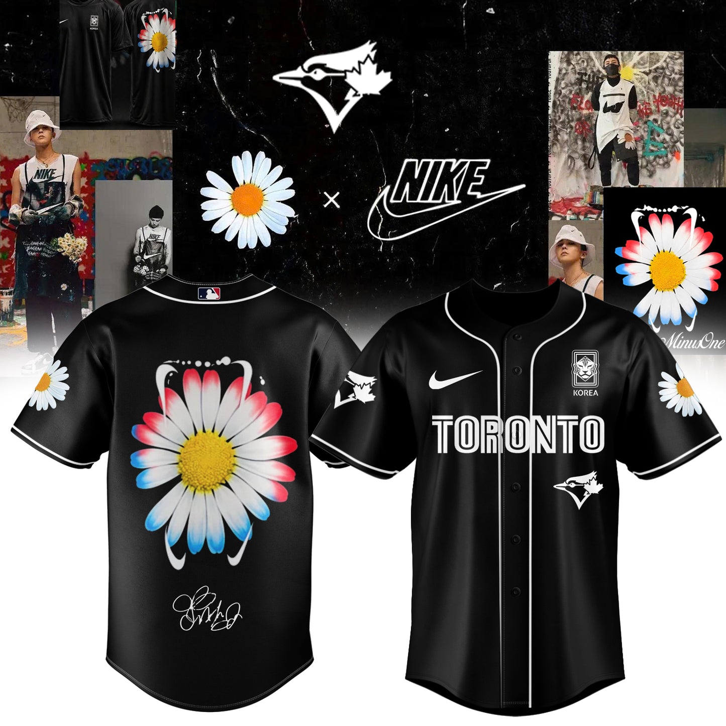 G-Dragon PEACEMINUSONE x MLB Baseball Jersey