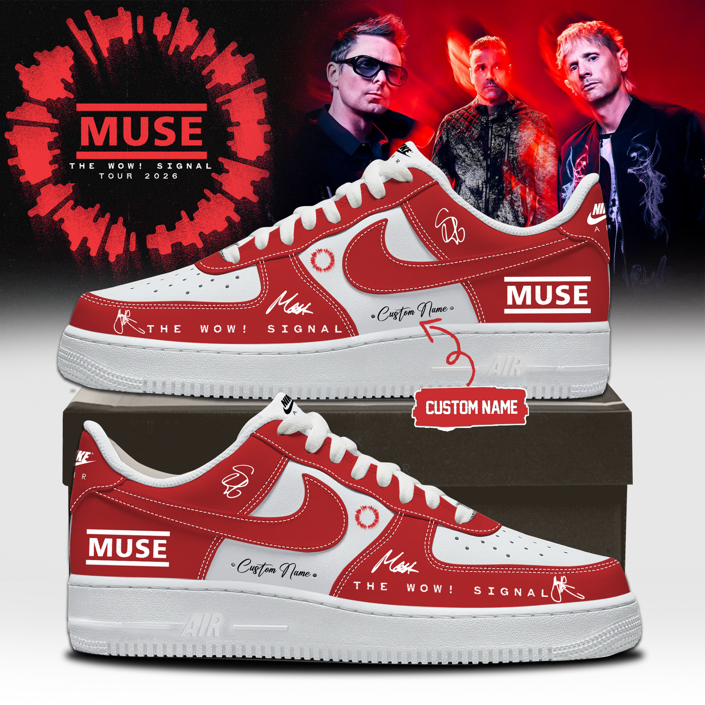 Muse The Wow! Signal Tour 2026 Limited Edition Signature Shoes 7 - Tour Collection