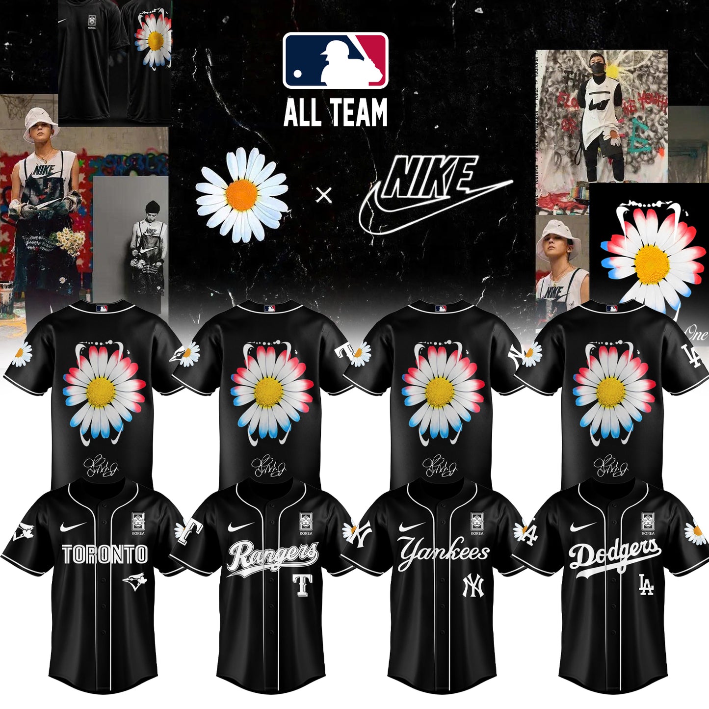 G-Dragon PEACEMINUSONE x MLB Baseball Jersey