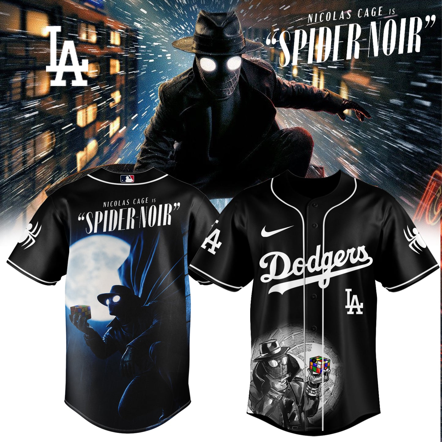 MLB ALL TEAM x Spider-Man Noir Limited Jersey | GT88