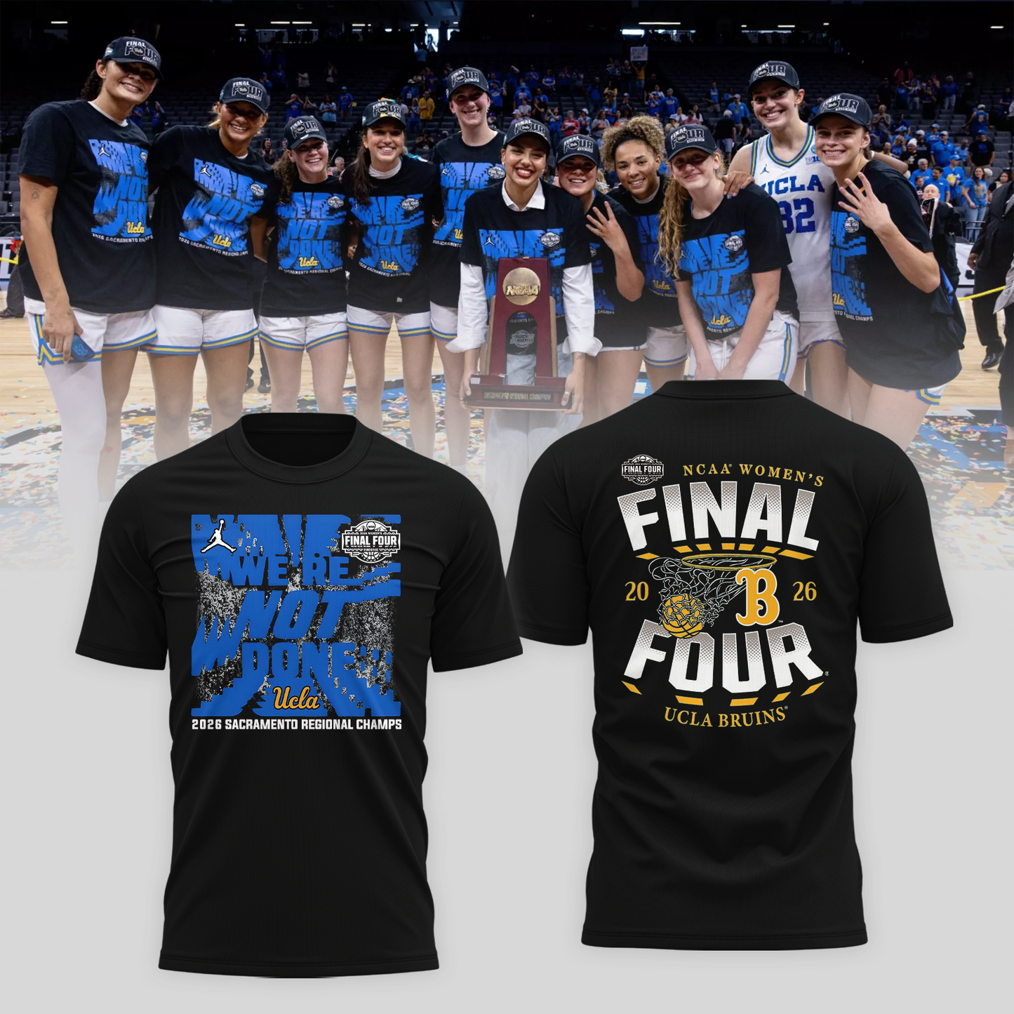UCLA 2026 Women Basketball Five Four Champion T-Shirt Black Ver 13