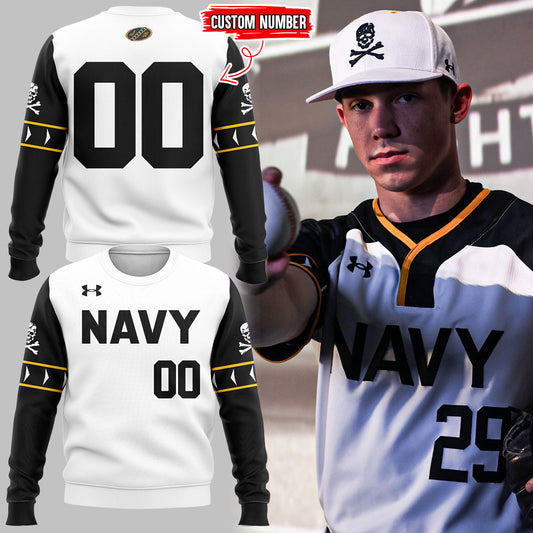 Special 2025 Jolly Rogers Navy Midshipmen Baseball Sweatshirt