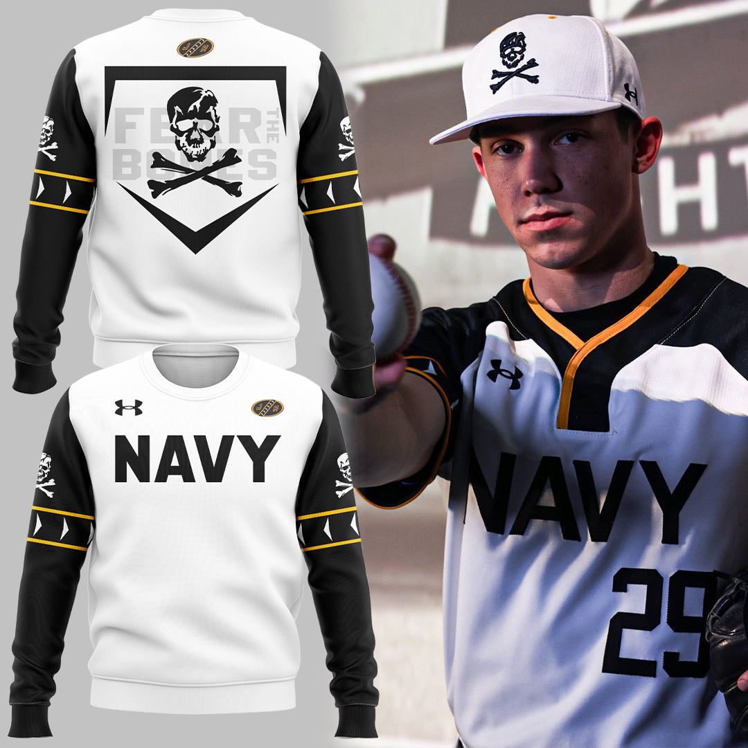 Special 2025 Jolly Rogers Navy Midshipmen Baseball Sweatshirt