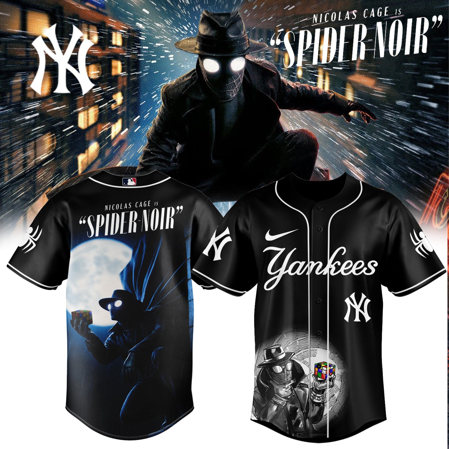 MLB ALL TEAM x Spider-Man Noir Limited Jersey | GT88
