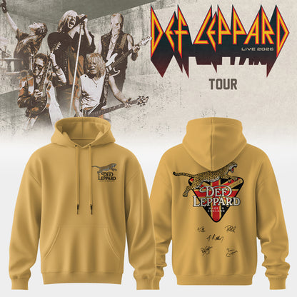 Def Leppard Live 2026 Limited Edition Signature Hoodie - Concert Hoodie