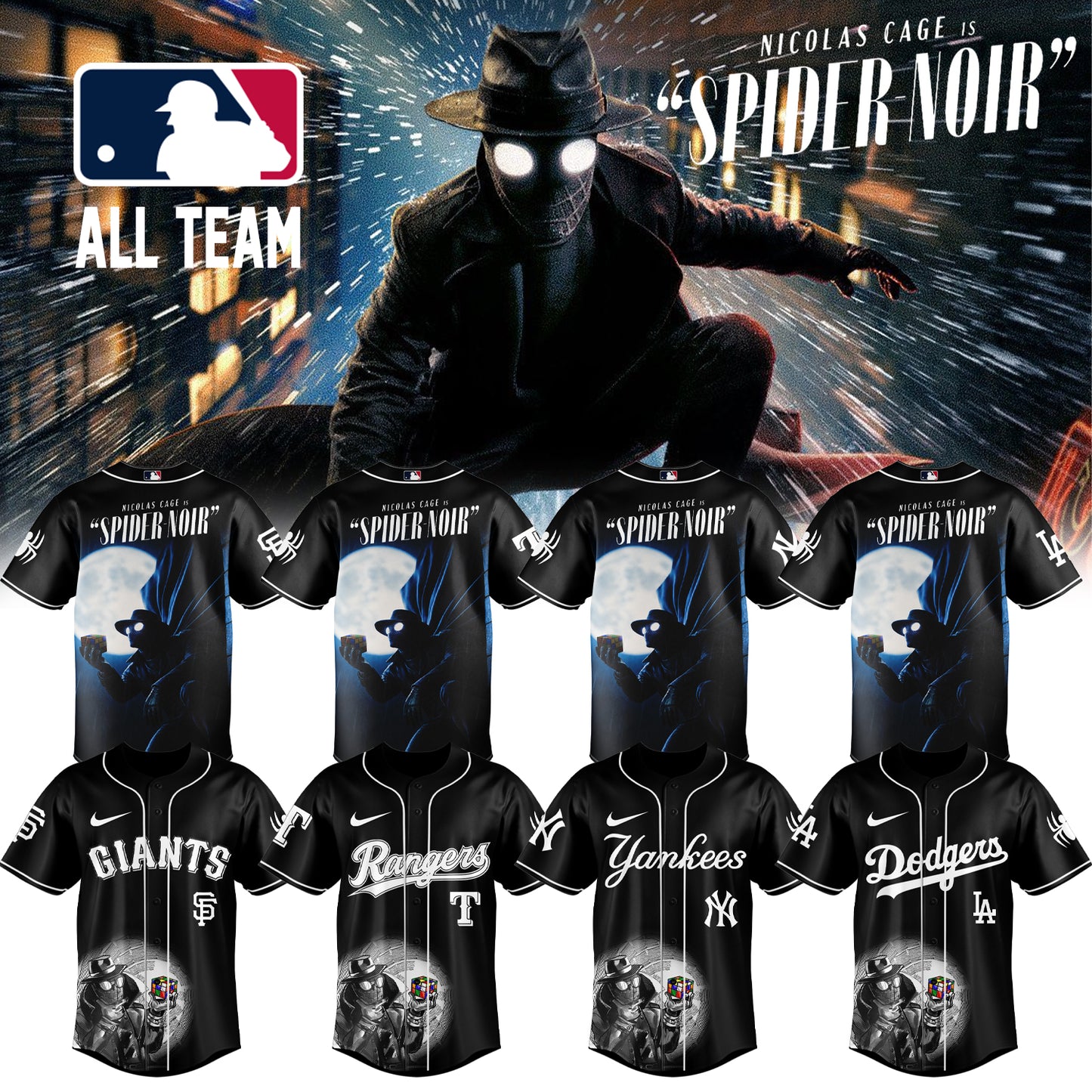 MLB ALL TEAM x Spider-Man Noir Limited Jersey | GT88