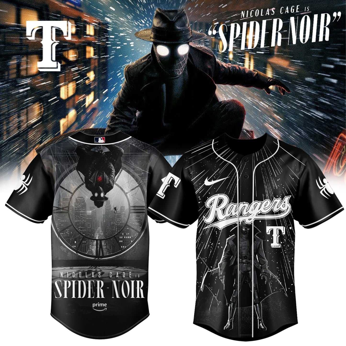 MLB ALL TEAM x Spider-Man Noir Limited Jersey | EB83