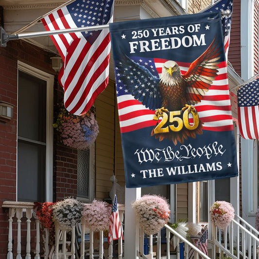 Custom American Flag, Personalized 250 Years of Freedom Home Decor US Flag