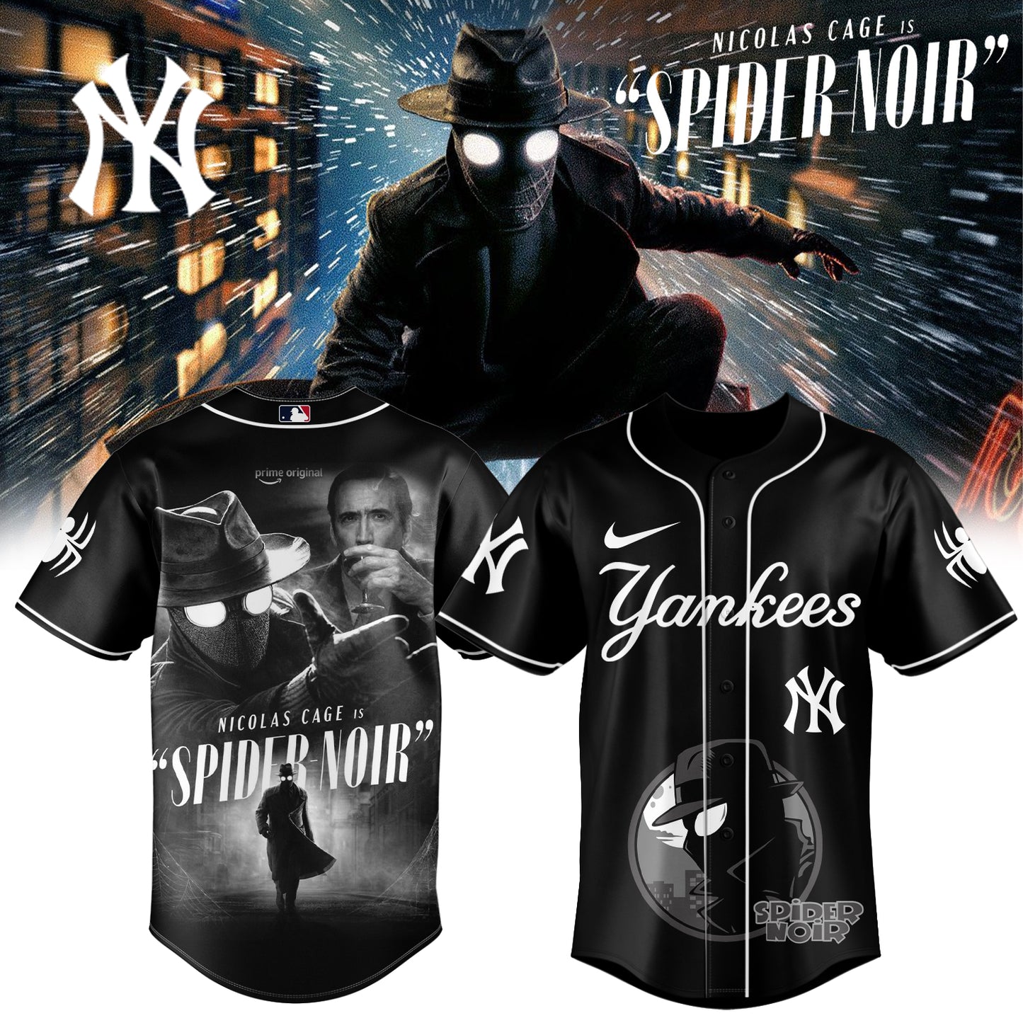 MLB ALL TEAM x Spider-Man Noir Limited Jersey | TT51
