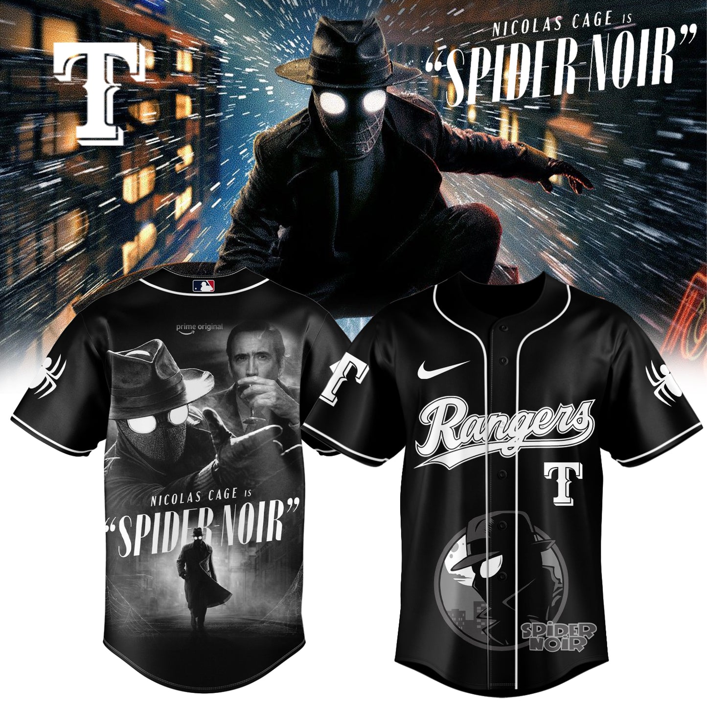 MLB ALL TEAM x Spider-Man Noir Limited Jersey | TT51