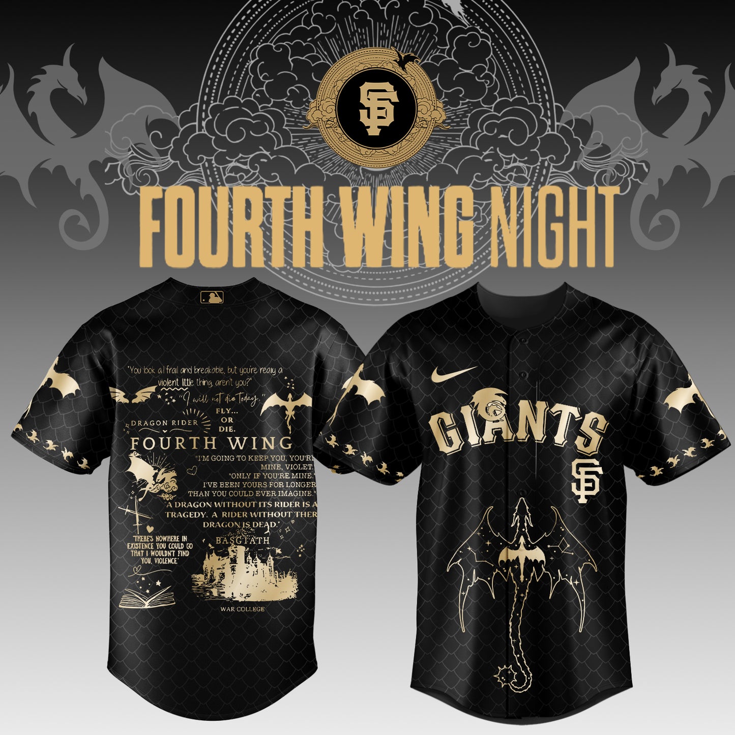 MLB ALL TEAMS x Fourth Wing Night Jersey | VJ88
