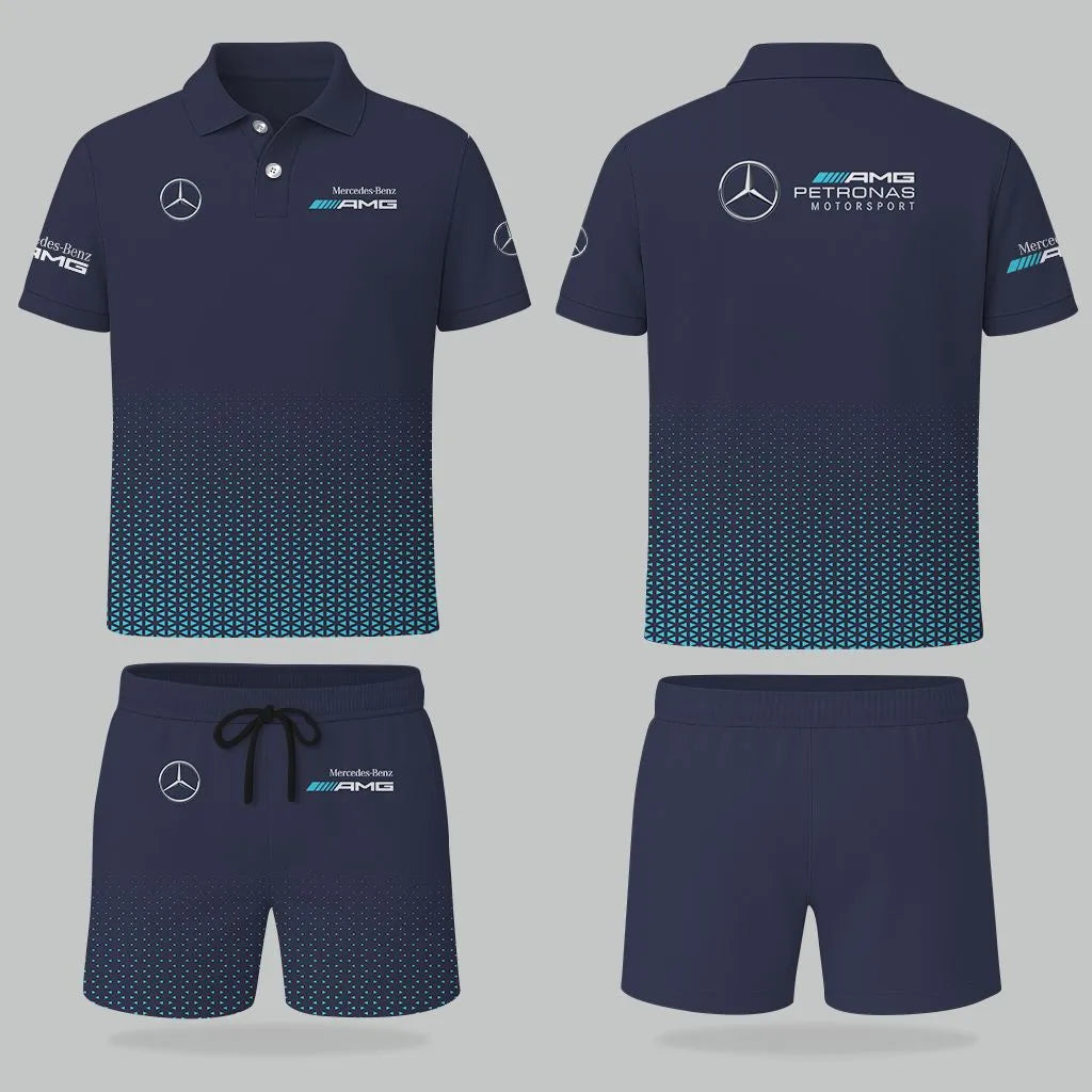 High Quality Customized Men's Mercedes Polo Set MERCEDES-PO+STK-MR01498715