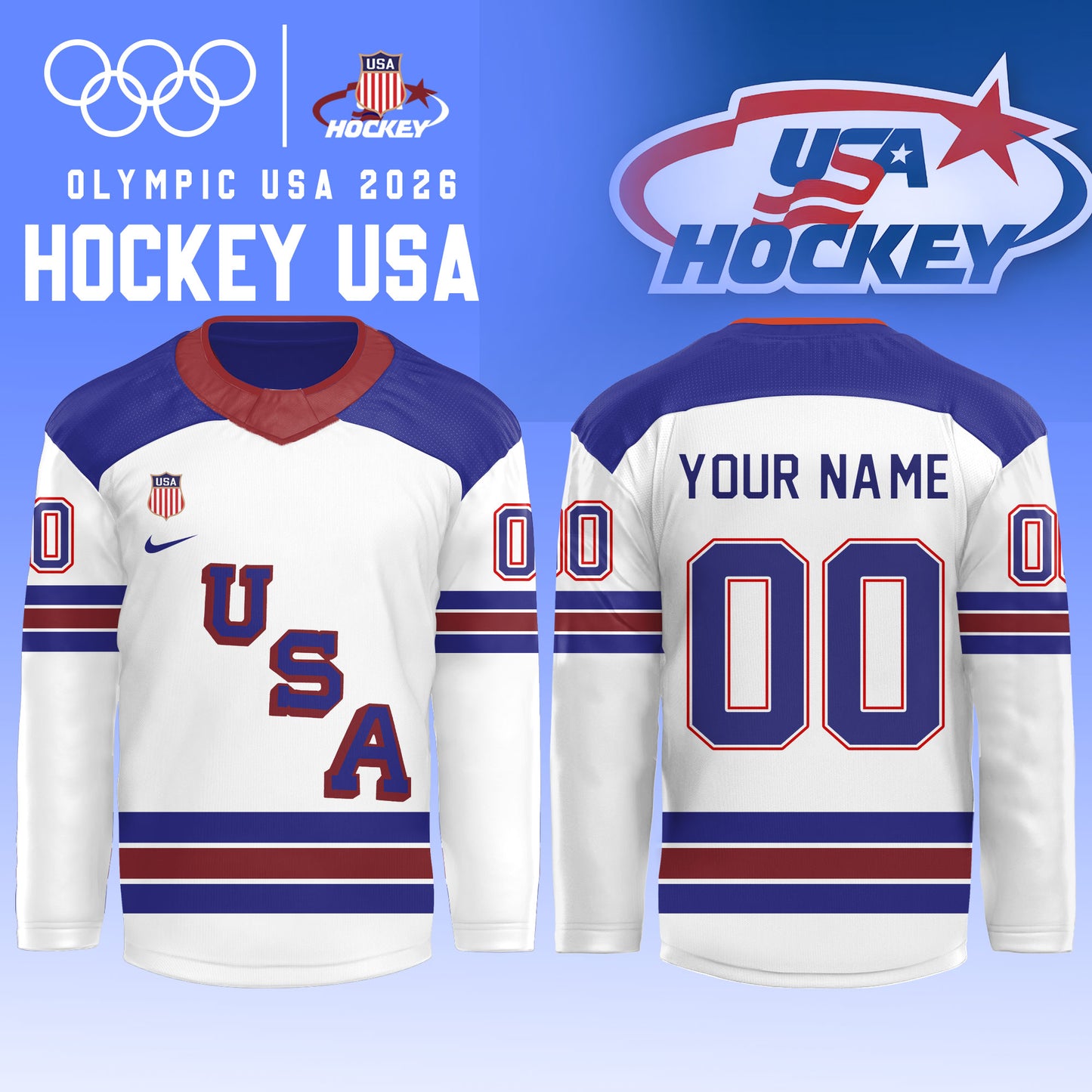 USA 2026 Olympic Hockey Jersey Limited Edition White