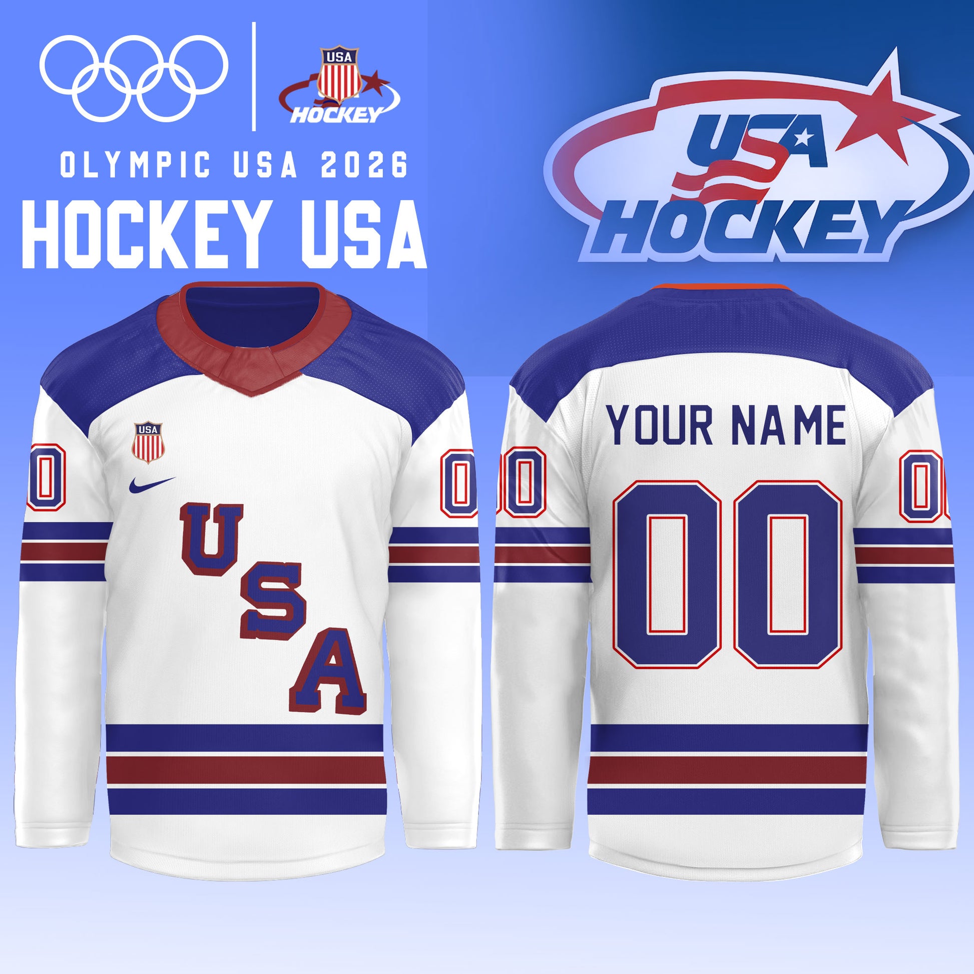 USA 2026 Olympic Hockey Jersey Limited Edition White