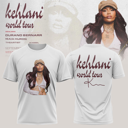 Kehlani World Tour 2026 Limited Edition Signature Tshirt | LX81