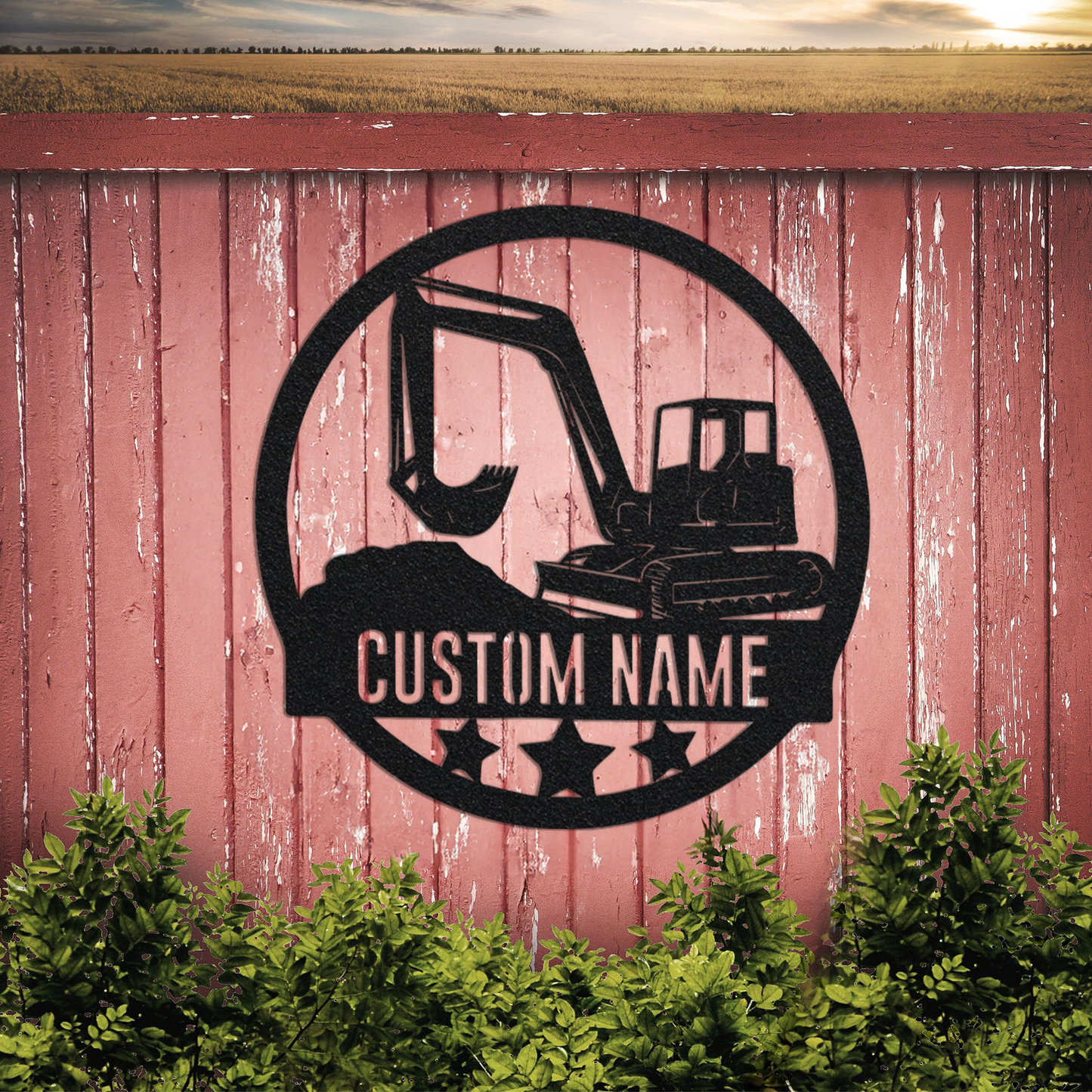 Custom Excavator Metal Wall Sign-Personalized Excavator Metal Wall Art-Excavator Metal Wall Decor-Excavator Name Sign-Excavator Driver Sign