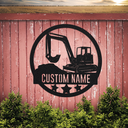 Custom Excavator Metal Wall Sign-Personalized Excavator Metal Wall Art-Excavator Metal Wall Decor-Excavator Name Sign-Excavator Driver Sign