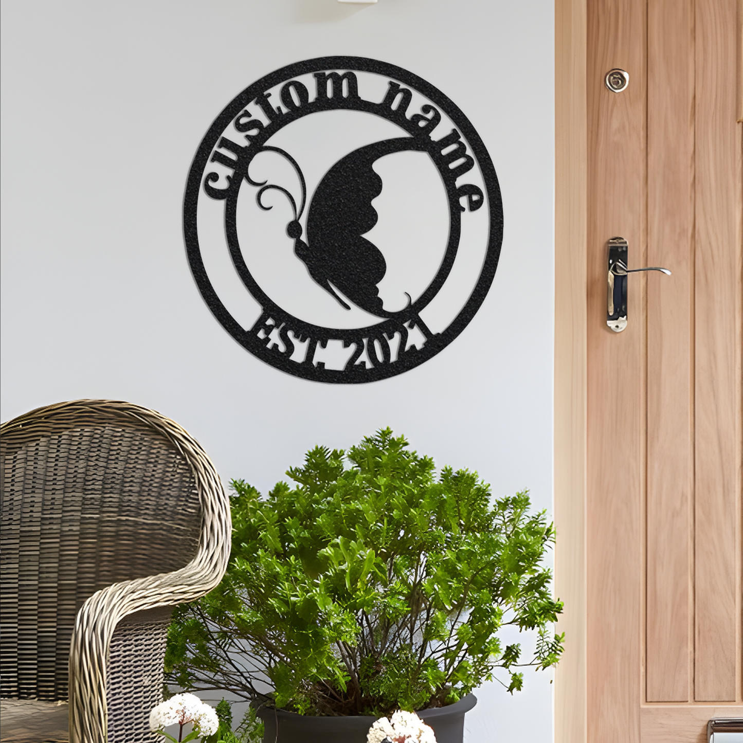 Custom Butterfly Sign, Farm Sign, Personalized Garden Sign