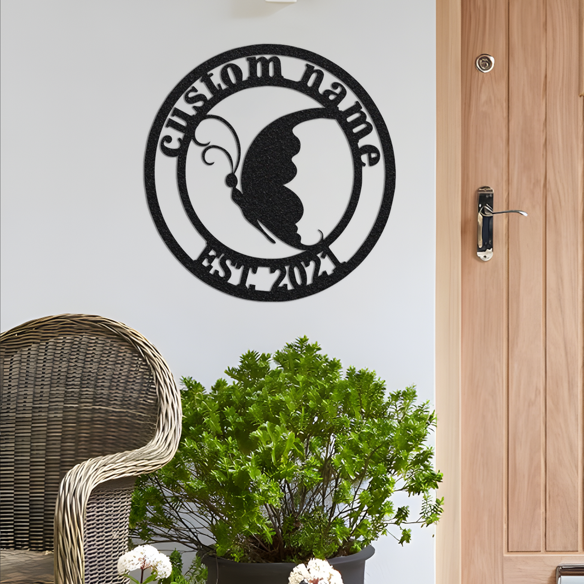 Custom Butterfly Sign, Farm Sign, Personalized Garden Sign