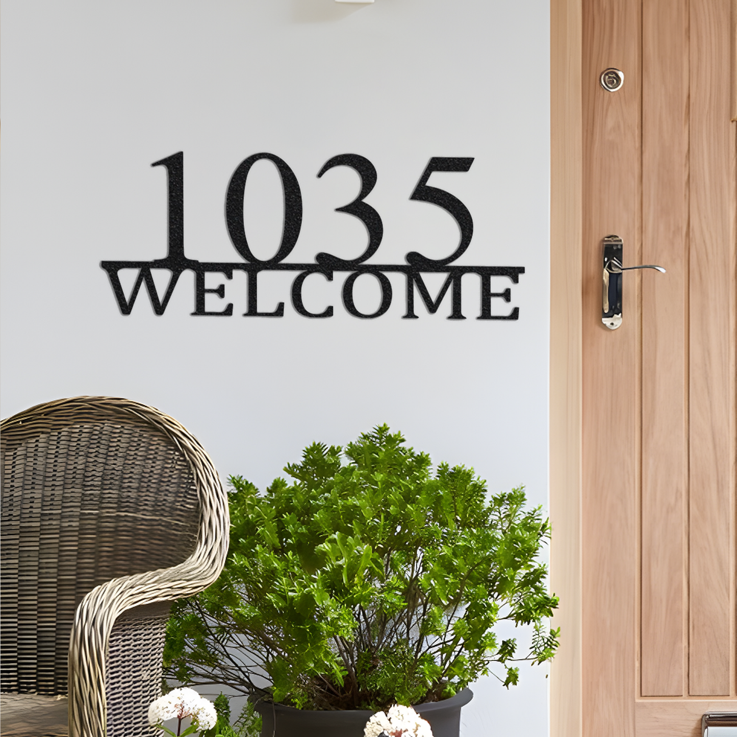 Custom Metal House Numbers, Address Sign Personalized Family Name Sign, Front Door Sign, Address Number Sign