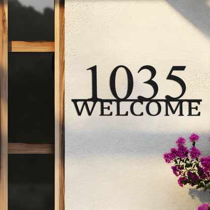 Custom Metal House Numbers, Address Sign Personalized Family Name Sign, Front Door Sign, Address Number Sign