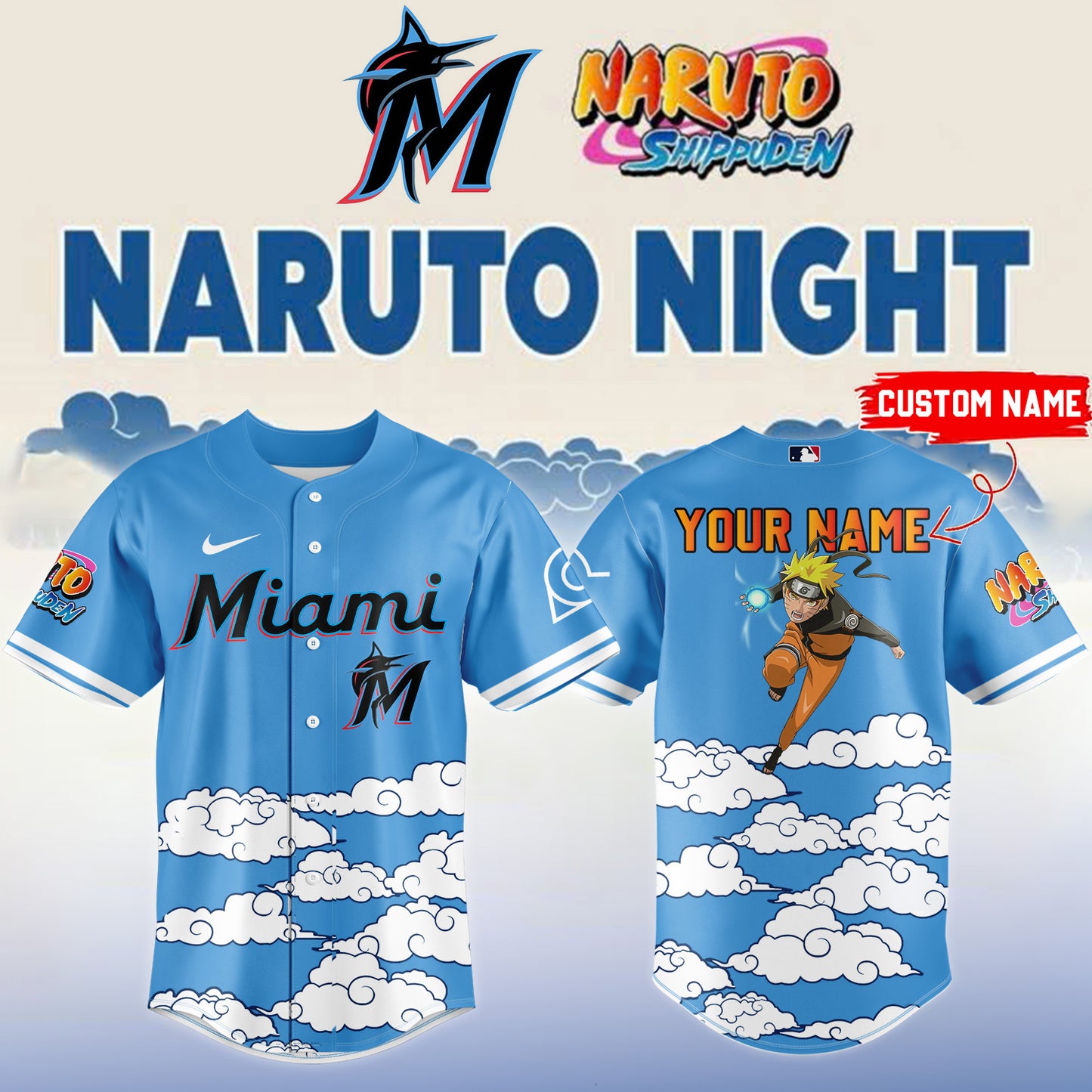 MLB ALL TEAM x Naruto Limited Jersey (Custom Name) | DR92