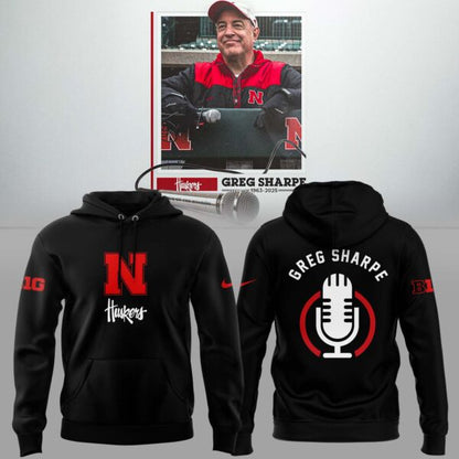 Nebraska Cornhuskers RIP Greg “Voice of the Huskers” Hoodie