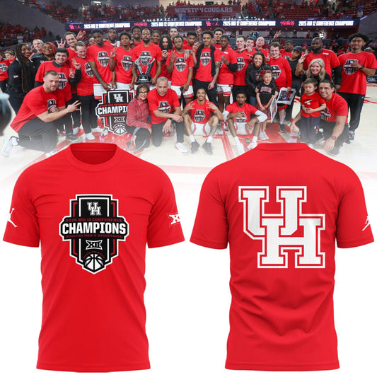 Houston Cougars T-Shirt - 𝐁𝐈𝐆 𝟏𝟐 𝐂𝐇𝐀𝐌𝐏𝐈𝐎𝐍𝐒 Shirt 2025 Season