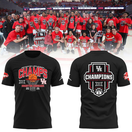 Houston Cougars T-Shirt - 𝐁𝐈𝐆 𝟏𝟐 𝐂𝐇𝐀𝐌𝐏𝐈𝐎𝐍𝐒 Shirt 2025 Season