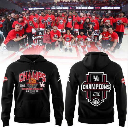 Houston Cougars Hoodie - 𝐁𝐈𝐆 𝟏𝟐 𝐂𝐇𝐀𝐌𝐏𝐈𝐎𝐍𝐒 Hoodie 2025 Season