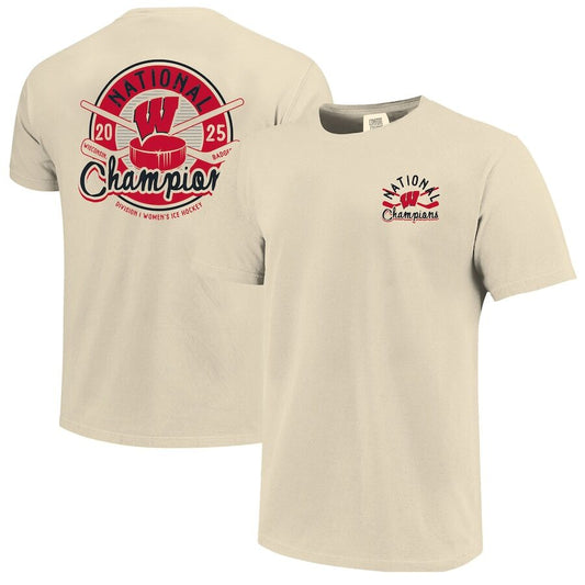 Wisconsin Badgers 2025  Women's Hockey Tournament Champions T-Shirt
