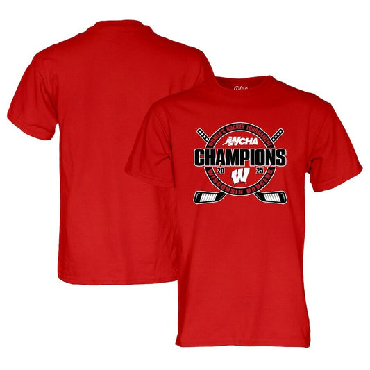 Wisconsin Badgers 2025  Women's Hockey Tournament Champions T-Shirt