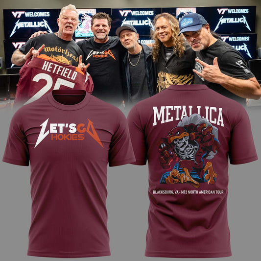 Virginia Tech Music Concert Maroon T-Shirt - Exit Light Enter Night Shirt